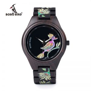 Beautiful Colorful Print Wooden Watch